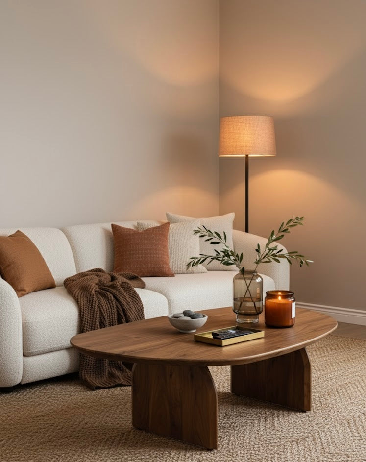 Mesa Ratona Aria - Laurel Macizo Laqueado Nogal | Premium | $249.999 abonando con transferencia